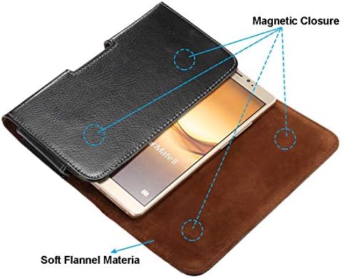Nosač kućišta za telefon, džepni kopč za kožu kožni mobitel kompatibilan s iPhone XS, X, 8,7,6S, kompatibilan sa Samsung S10E, S9,