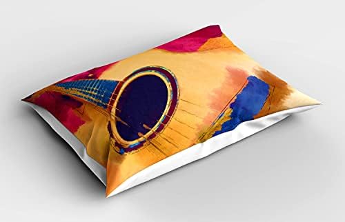 Ambasonne narwhal jastuk sramota, jednorozi od zemlje i oceana ilustracija u boji dugine boje, šarene crtane boje, ukrasna standardna