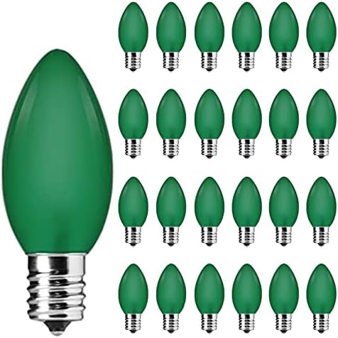 25 kom keramička LED Zelena žarulja 97 snage 1 vata led zamjenske žarulje božićne lampice 912 mini svijećnjaci svjetiljke za svijeće