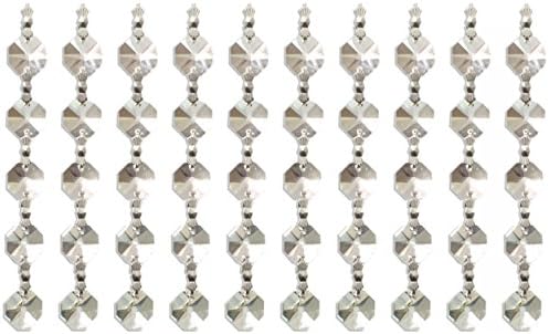 Luster od kristalnih privjesaka od kristalnih prizmi s mjedenim konektorima, kristalne perle 45, set od 10 prozirnih kristala Od 99