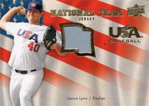 Lance Lynn Player nosio Jersey Patch Baseball Card 2008 Upper Deck Rookie USALL - MLB igra korištena dresova