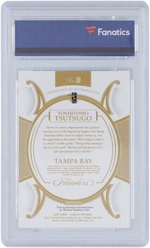 Yoshitomo Tsutsugo Tampa Bay Rays 2020 Panini besprijekoran dijamantski relikt 50 8/20 Rookie Card - Banzibalska ploča s rookie karticama