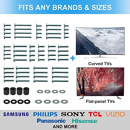 RentLiv Univerzalni TV hardverski komplet - Uključuje M4, M5, M6, M8 TV zidni vijci, razmaknice i perilice, odgovara bilo kojem TV