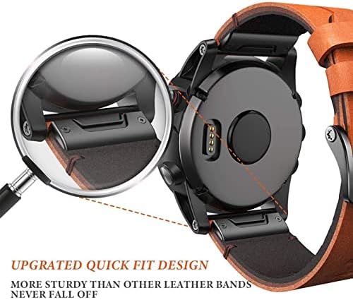 IRJFP Originalna talijanska kože kože QuickFit Watchband za Garmin Fenix ​​7x 7 Watch Easyfit Wist Band 22 26 mm originalni remen