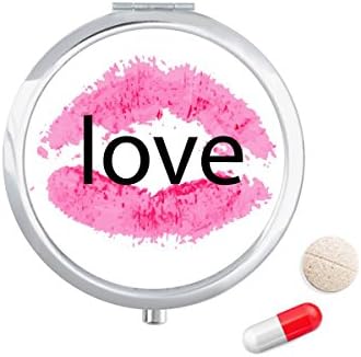 Ružičaste usne poljubac za Valentinovo Futrola za tablete džepna kutija za pohranu lijekova spremnik za doziranje