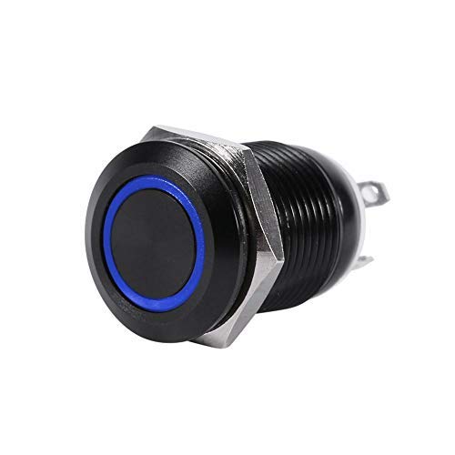 Prekidač s gumbom 12V LED prekidač za napajanje, prekidač s gumbom od 12 mm Vodootporni metalni trenutni tip sa samoizlječenjem