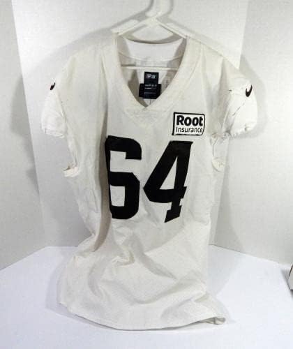 2021 Cleveland Browns Roderick Perry II 64 Igra Korištena bijela vježba dres 48 9 - Nepotpisana NFL igra korištena dresova