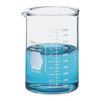 Kimax 14005 250 Staklene čaše s teškim dužnostima, dvostruka skala, 250 ml, 48/cs