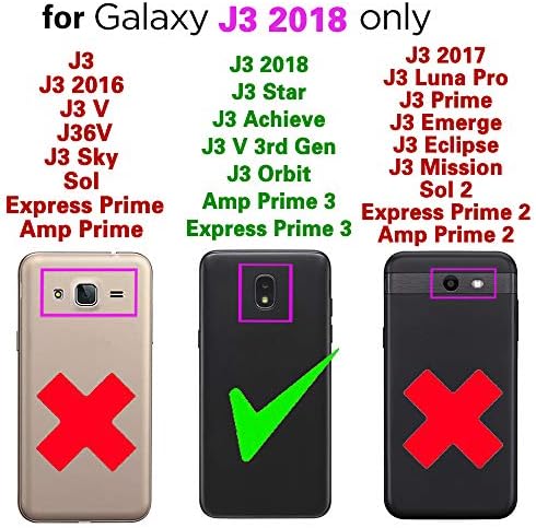 Kompatibilan sa Samsung Galaxy J3 Orbit J 3 Star 2018 3J, torbicom-novčanikom Achieve i винтажным mekanim kožnim držačem kreditne kartice