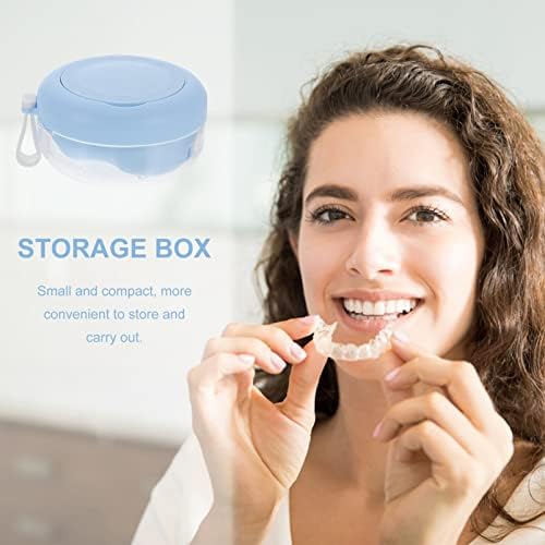 Kutija za pričvršćivanje zuba spremnik: Spremnik za zaštitu usta s ogledalom proteza ortodontske kutije za odlaganje za putovanje kući
