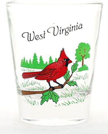 Scena s kardinalom iz Zapadne Virginije, čaša
