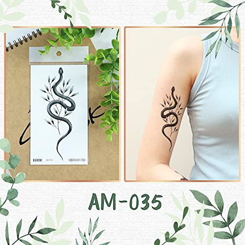 Majčin dan privremene tetovaže za žene žene pokloni, 12 listova ruke licem za ruku vrat ramena Klavicle tijelo orao orao zmiju dizajn