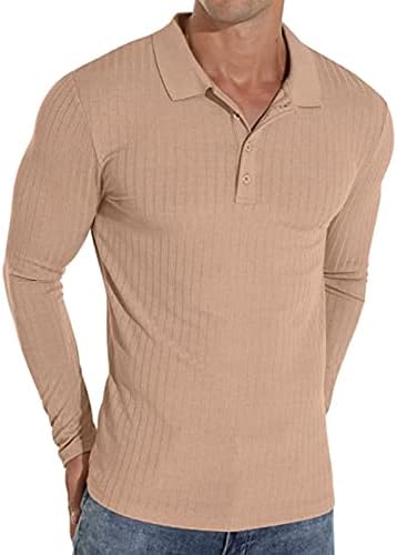 Angbater Stretch mišićne polo majice za muškarce duge i kratke rukave vitke majice za golf tenisko kuglanje trening casual