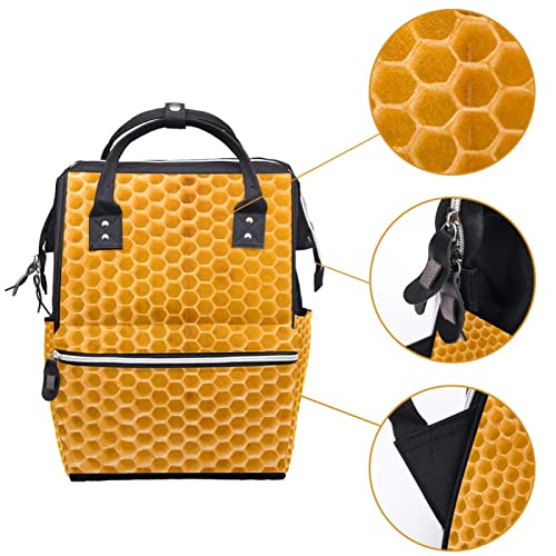 Honeycomb pelene torbe torbe mame ruksak Veliki kapacitet za pelene torbe za njegu za njegu bebe