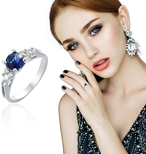 Ženski prstenovi modni elegantni četiri kandže safir cirkon zaručnički prsten nakit za žene modni rineni prstenovi