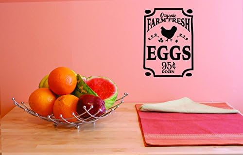 Naljepnice Organic Farm Svježa jaja 95 centi desetak zidne umjetnosti veličine 14 inča x 28 inča 22 boje dostupne su
