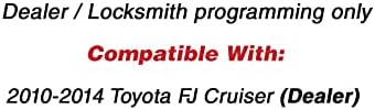 Unos bez ključa bez ključa Unos daljinsko paljenje neobrezani ključ automobila FOB za Toyota FJ Cruiser 2010-2014 HYQ12BBT