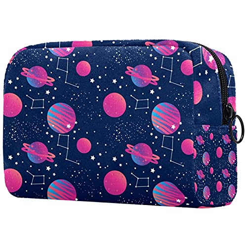 Toaletna torba kozmetička šminka organizator za pranje vrećice s patentnim zatvaračem galaksija zvjezdana mornarsko plava ružičasta