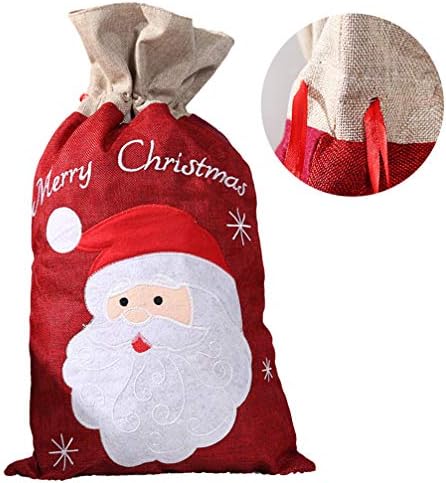 * Božićne platnene vrećice poklon vrećica s vezicama Djed Mraz božićne poklon vrećice za kuhinjske aparate velike igračke plišane životinje