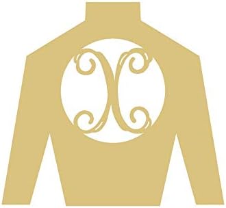 Džokej od svilenog monograma nedovršeni drveni dekor za derbi konjske utrke vješalica za vrata u obliku MDF platna Stil 1
