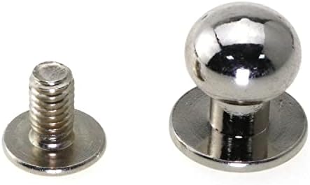 E-izvanredni 15pcs 10 mm srebrna gumba za okruglu glavu vijak monk vijci za glavu zakovice šiljke dekor kopče za nokte vrećice cipele