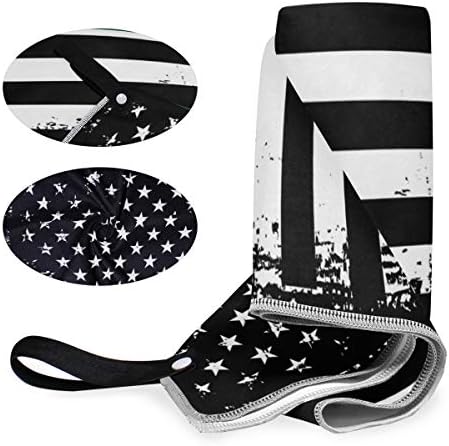Alaza Grunge USA američka zastava Bijela i crna ručnik za brzu suhu kupku Personalizirani ručnici za brzo sušenje lagane za kupaonicu