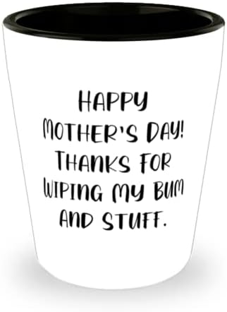 Sretan Majčin dan! Hvala Što Si Mi Obrisao Dupe I Sve To. Staklena čaša, keramička šalica za mamu, višekratna za mamu