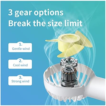 Jkyyds ventilator - mini ventilator usb tihi prijenosni punjivi ručni ventilator vertikalni hladnjak zraka 2000mah