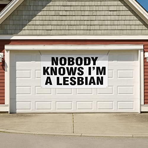 LGBT gay ponos Nitko ne zna da sam lezbijski transparent i znakovi, praznični transparent za pozadinu pozadinske natpise za vrt na