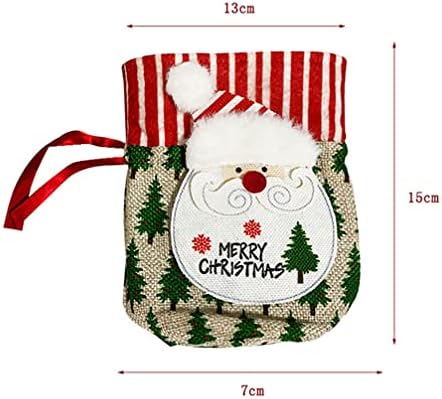 2pcs božićne vrećice s vezicama poklon vrećice za pakiranje slatkiša