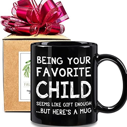 Falljiok Inspiracijski poklon za kavu za mamu i tatu, smiješni pokloni za mamu i tatu od kćeri sina Kids, Gag mama i tata pokloni za