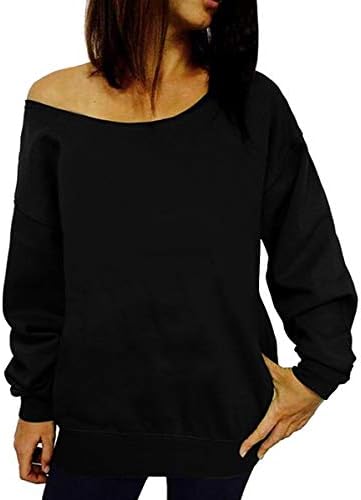 Dutebare Žene s ramena dukserica Slouchy majica dugih rukava Pulover vrhovi