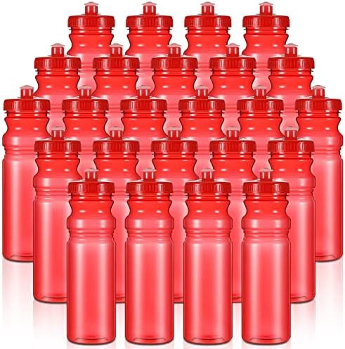 24 pakiranje 25 oz Sportske boce za vodu prazne boce s vodom Plastične boce za višekratnu uporabu vode, povucite vrhovni propusni napitak