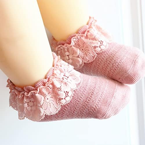 Čarape za djevojčice dojenčad mališana čarapa princeza eyelet frilly male djevojčice čipke čipke čarape, 4 para