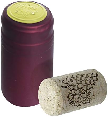 Paket za flaširanje vina - Uključuje 30 PVC kapsula topline s karticama s suzama i 308 Ravni čepovi 7/8 x 1 3/4
