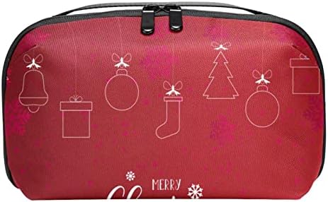 Vodootporna Kozmetička torbica s crvenim božićnim ukrasom organizator kozmetičkih torbica putna toaletna torbica s patentnim zatvaračem