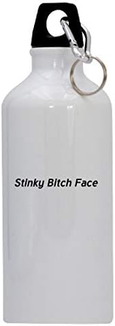 Knick Knack Pokloni Smrdljivo kučko lice - 20oz boca vode od nehrđajućeg čelika s karabinom, bijelom