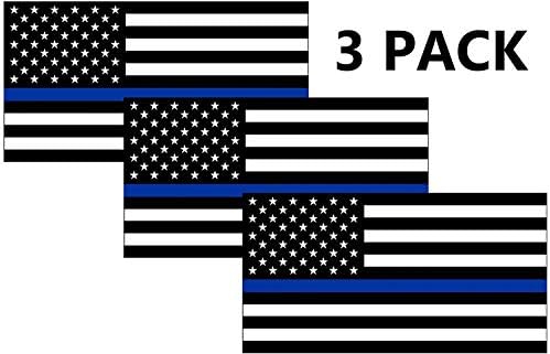 Taktički otrcani otrcani vitki flag, tri naljepnice, tri naljepnice, Američki Poklon Set za policajce za provođenje zakona, tri naljepnice,