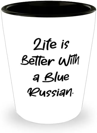 Inspirativna Plava Ruska mačka, život postaje bolji s plavim Rusom, zabavna čaša za ljubitelje mačaka od prijatelja