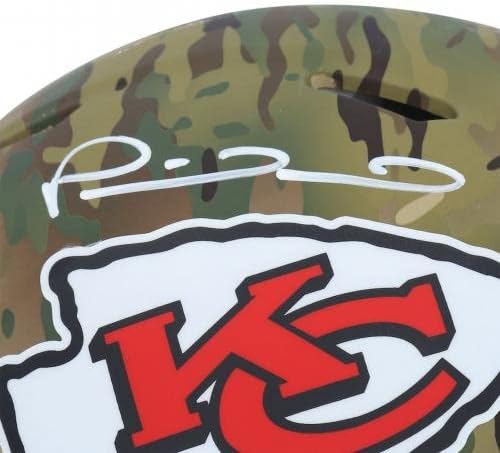 Patrick MAHOMES potpisao je maskirnu uniformu s autogramom. Pravi fanatici brzih kaciga-NFL kacige s autogramima