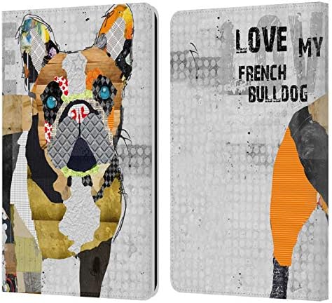 Dizajni slučaja glave službeno licencirani Michel Keck French Buldog Dogs 4 kožna knjiga za novčanicu kompatibilno s Kindle Paperwhite