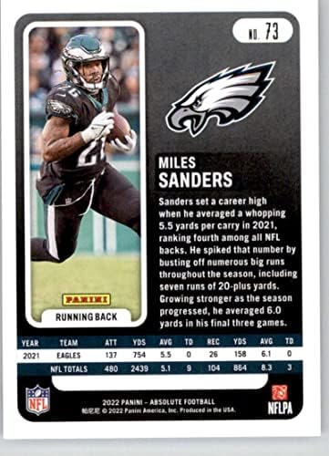 2022 Panini Apsolut 73 milja Sanders NM-MT Philadelphia Eagles Football Trading Card NFL