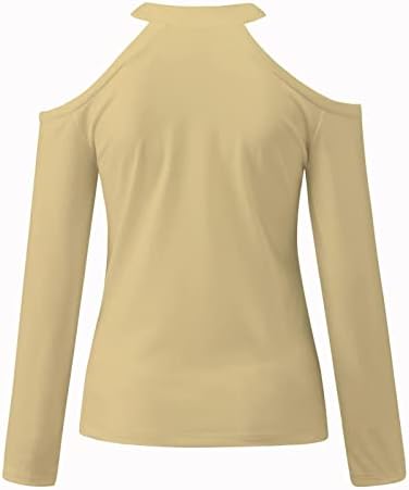 Nokmopo Crop Tops za žene modni ležerni temperament, van-ramena Vreća seksi bluza s dugim rukavima