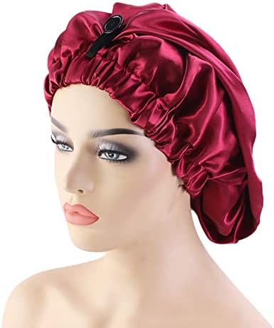 Žene satenski poklopac meka i elastična kapu za dugu kosu velika prozračna svilena kosa ljetni šeširi za muškarce vino vino
