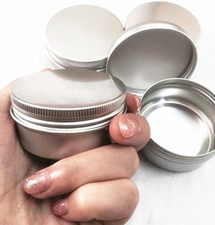 Moyishi 2 Oz kućni ljubimac srebrni metalni aluminijski staklenku s aluminijskim poklopcem Mini Jar （Pack od 20)