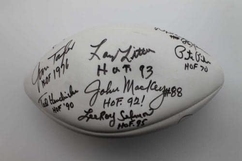 Hall of Famers potpisao NFL nogomet 17 Autograma Noll Graham JSA LOA D1857 - Autografirani nogomet