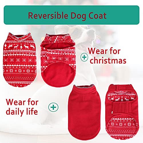 Božićni pseća džemper odjeća, crveni gmazovi novitet božićni psi odjeća kostim kućni ljubimac zima toplo runo štene kaput za prsluk