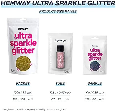 Hemway Premium Ultra Sparkle Glitter Multi -namjena metalna pahuljica za umjetničke zanate Nails Cosmetics Festival smola Festival