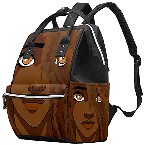 Ljepota afro žena torbe pelena torbica mama ruksak veliki kapacitet pelena vrećica za njegu putničke torba za njegu bebe