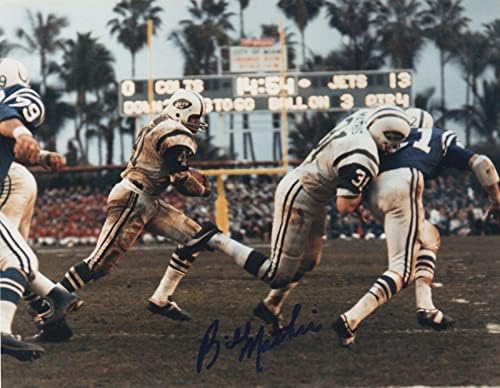 Bill Mathis New York Jets Action potpisan 8x10 - Autografirane NFL fotografije
